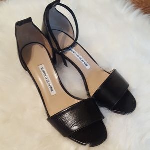 Manolo Blahnik black ankle sandal